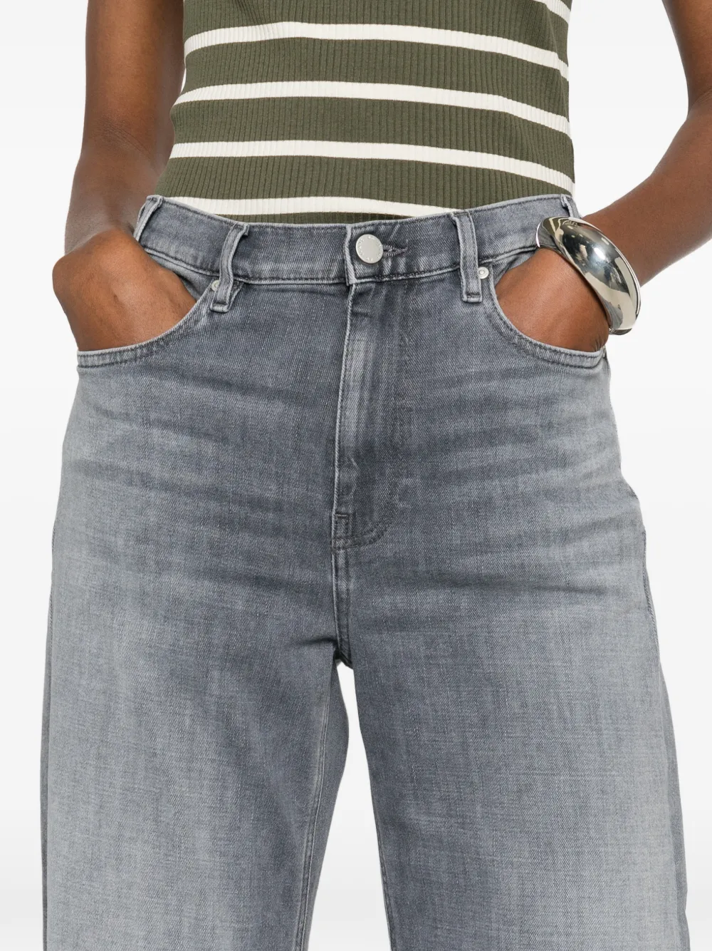 AG Jeans Baggy jeans met wijde pijpen Grijs