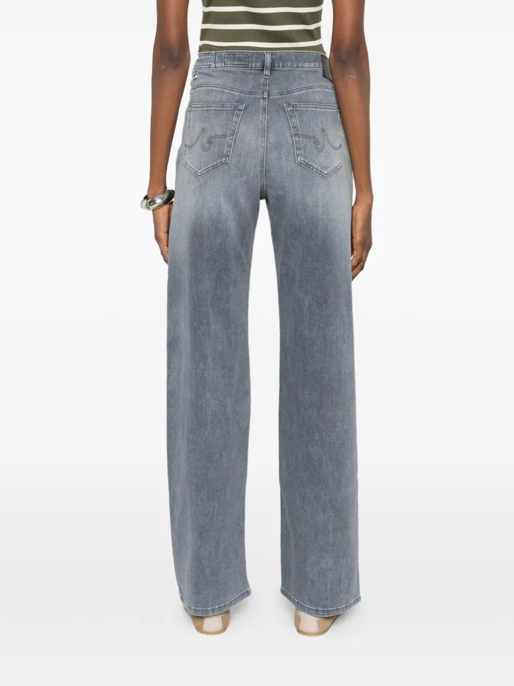 AG Jeans Baggy jeans met wijde pijpen Grijs