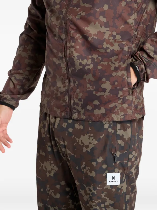 SAYSKY Pace Camouflage Hooded Jacket | Brown | FARFETCH PH