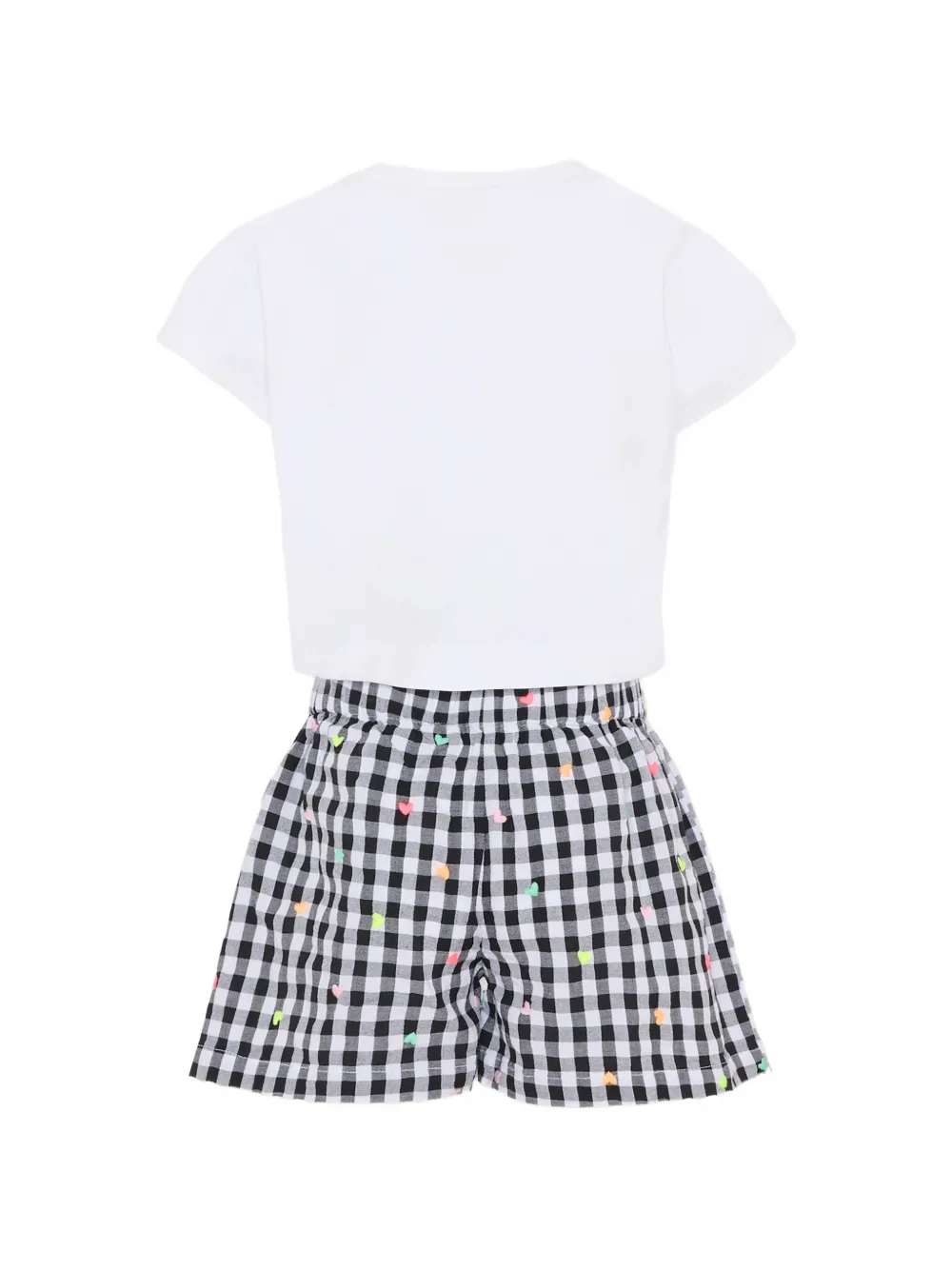  Billieblush Heart-motif Checkered Playsuit - White 