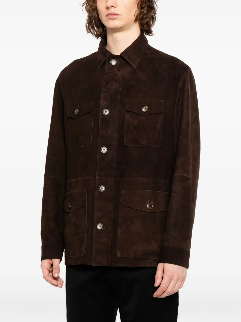  Canali Flap-pocket Jacket - Brown 