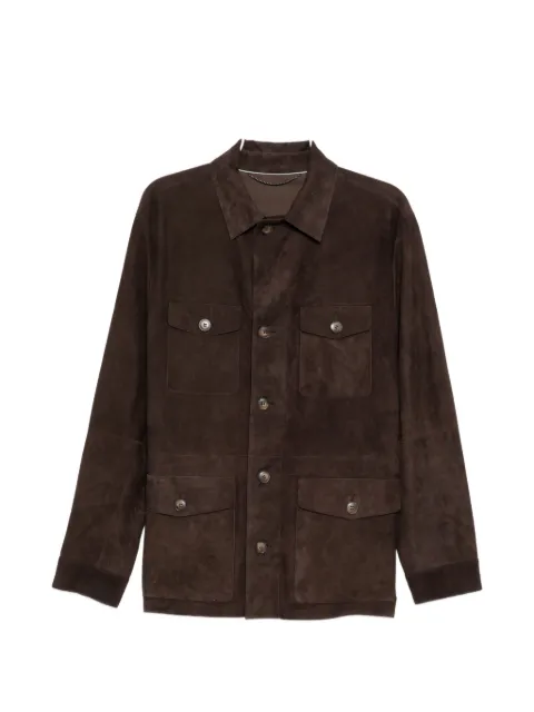 Canali flap-pocket jacket