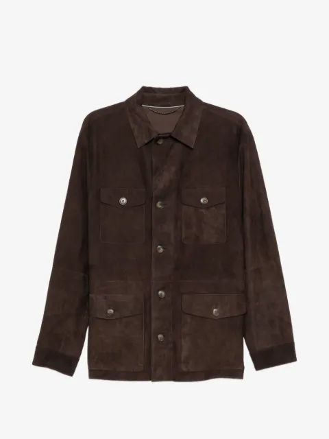 Canali flap-pocket jacket