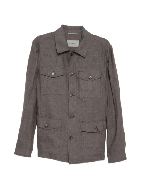 Canali flap pockets shirt jacket
