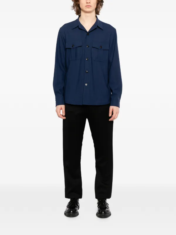 Canali ポケット シャツジャケット | ブルー | FARFETCH JP