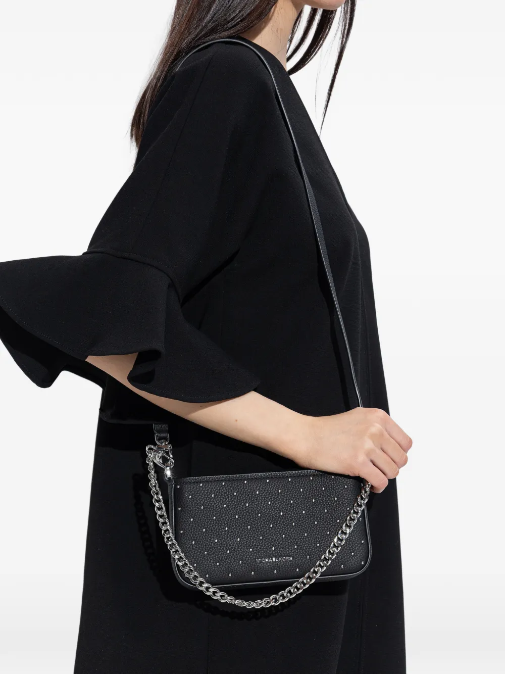 Michael Kors Schoudertas met studs Zwart