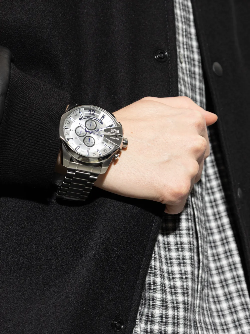  Diesel Stainless Steel Chronograph 48mm Watch - Silver 