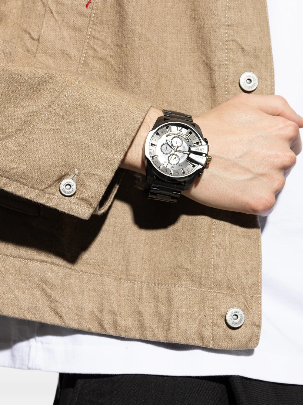  Diesel Dz4479 Mega Chief Watch - Black 
