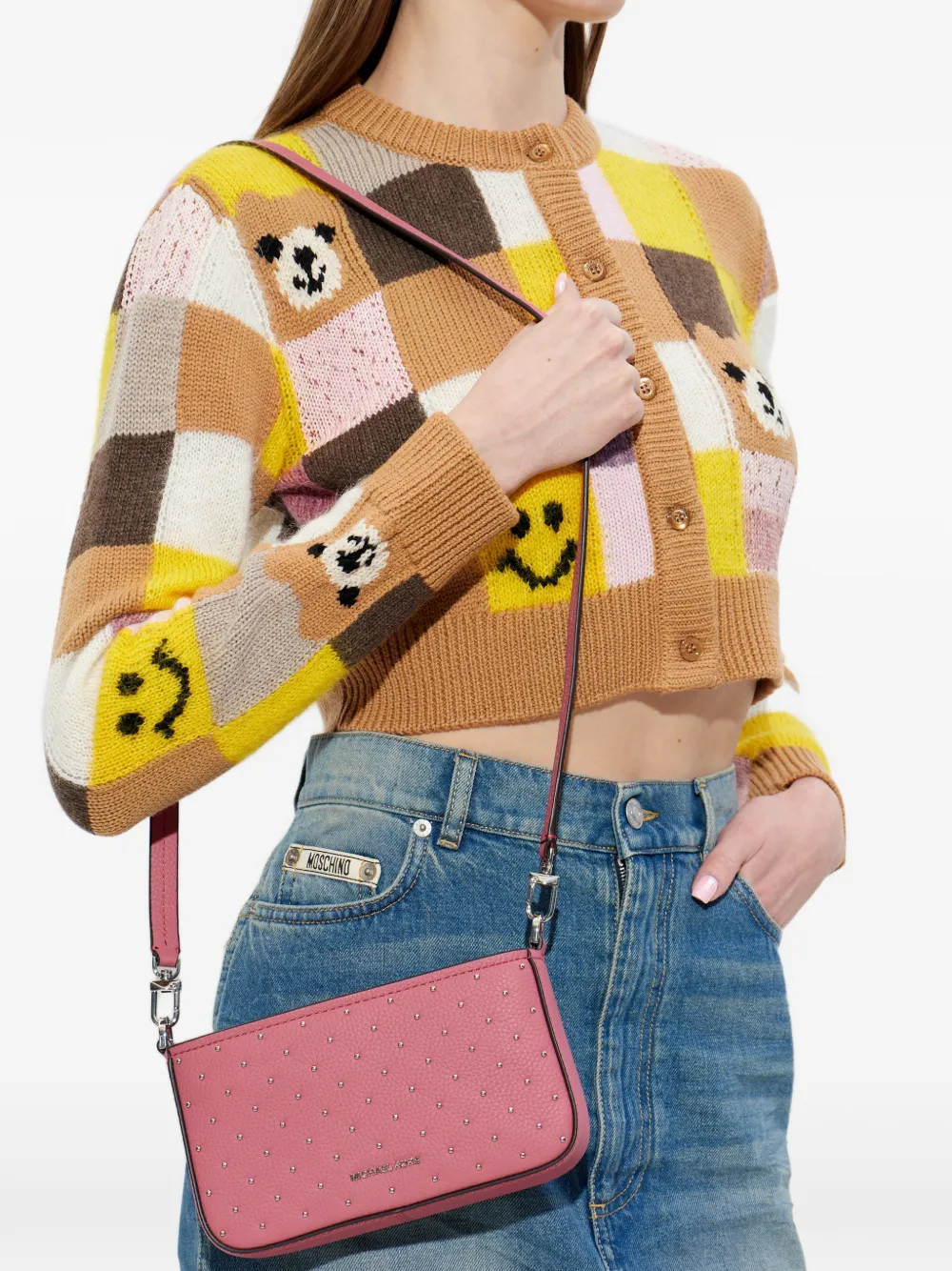 Studded Leather Crossbody Bag