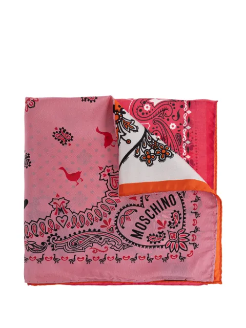 Moschino fular con motivo de lunares y cachemira