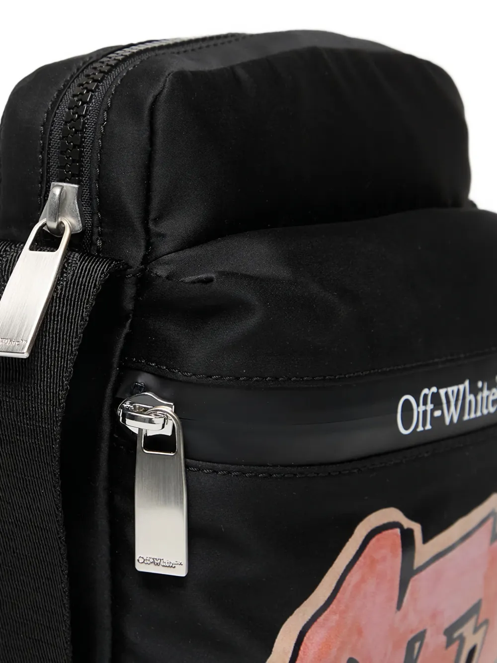 Off-White Crossbodytas met logodetail Zwart