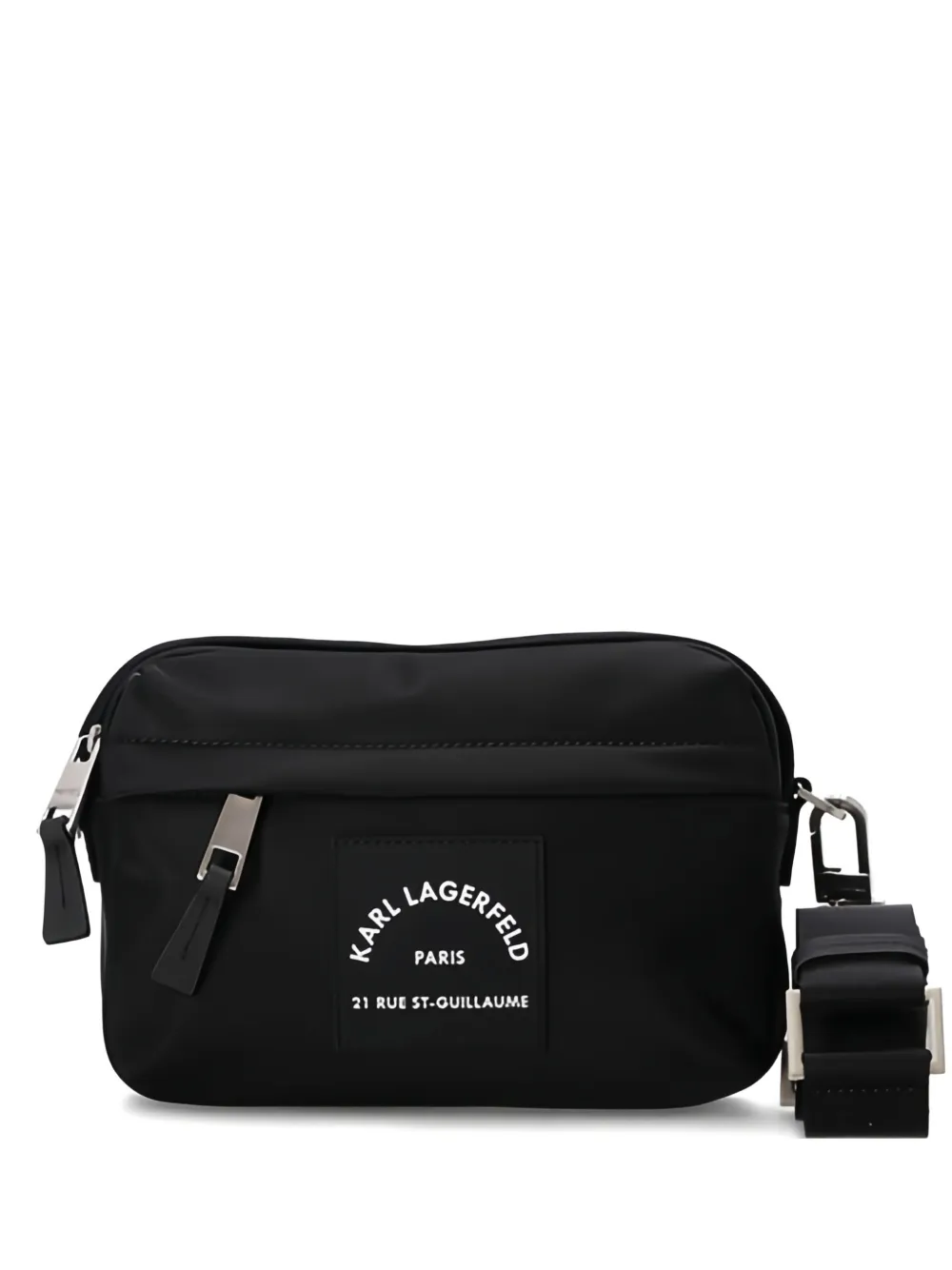 Karl Lagerfeld logo-detail messenger bag - Nero