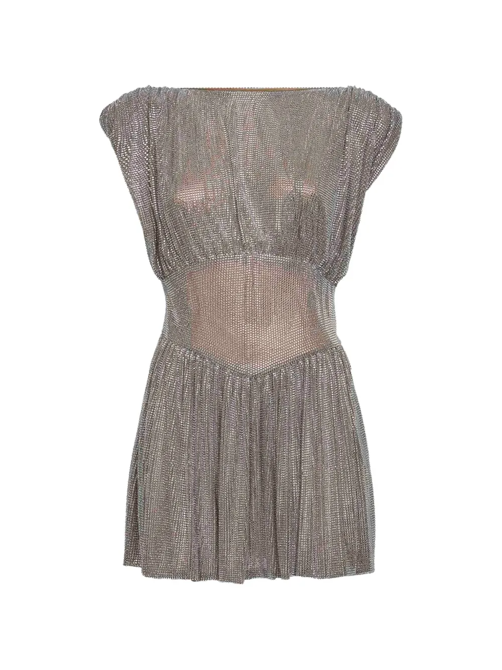 Giuseppe Di Morabito crystal-embellished flared dress - Argento