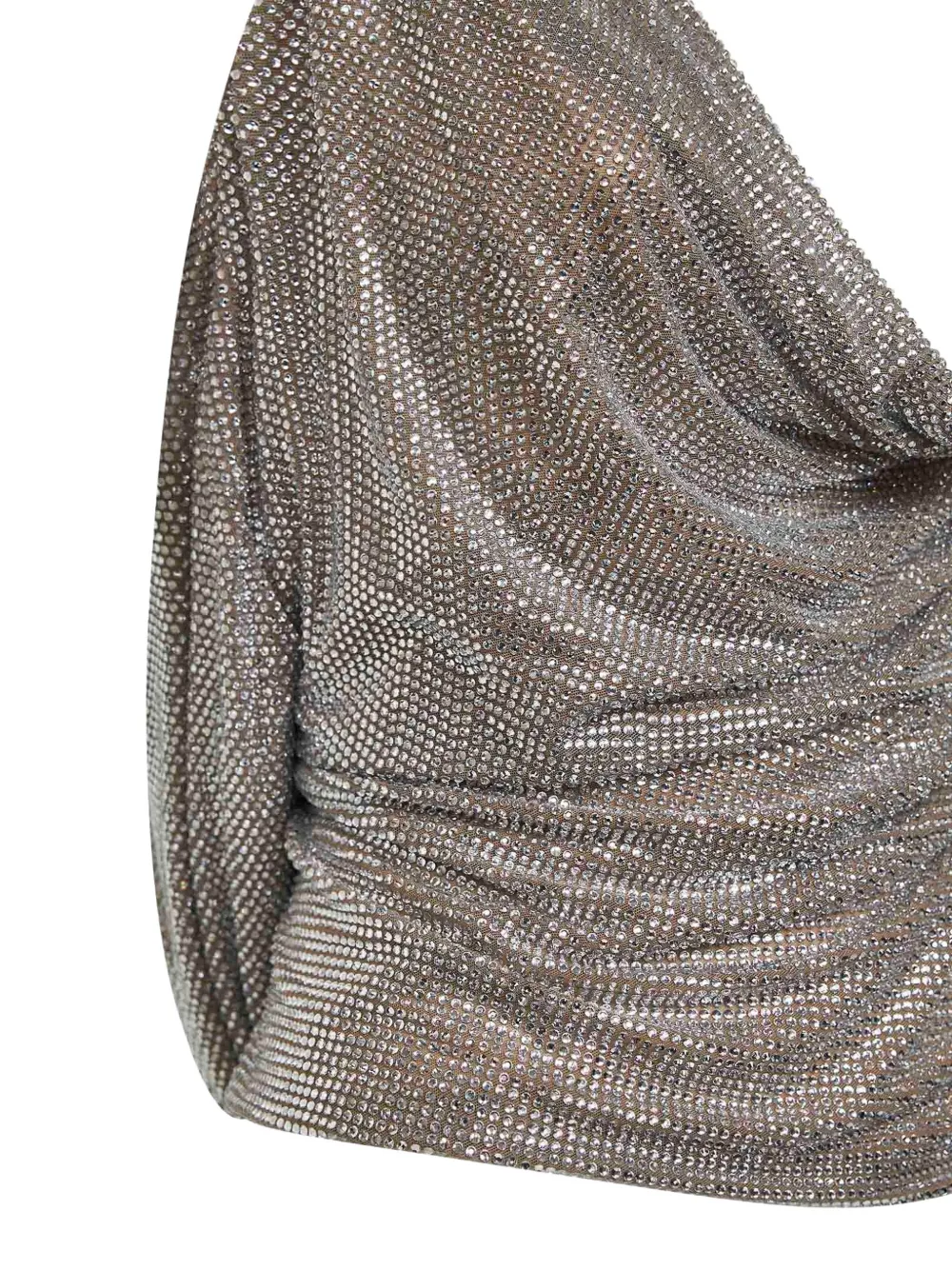  Giuseppe Di Morabito Draped Crystal Embellished Top - Silver 