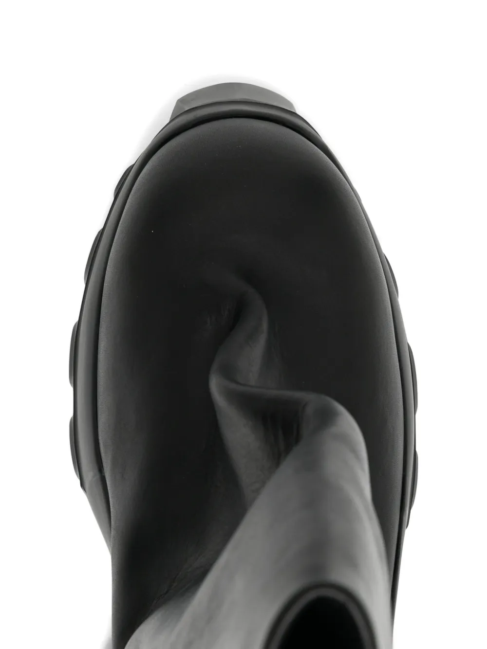 Rick Owens 90 mm Mega Tractor laarzen Zwart