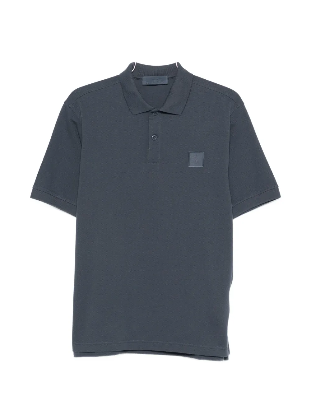 Stone Island logo-patch polo shirt - Blu
