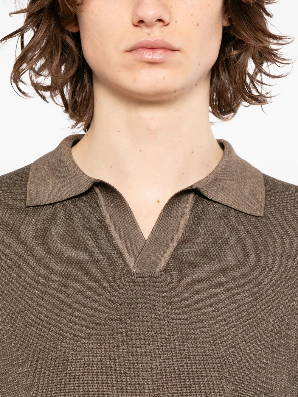 Canali Gebreide top Bruin