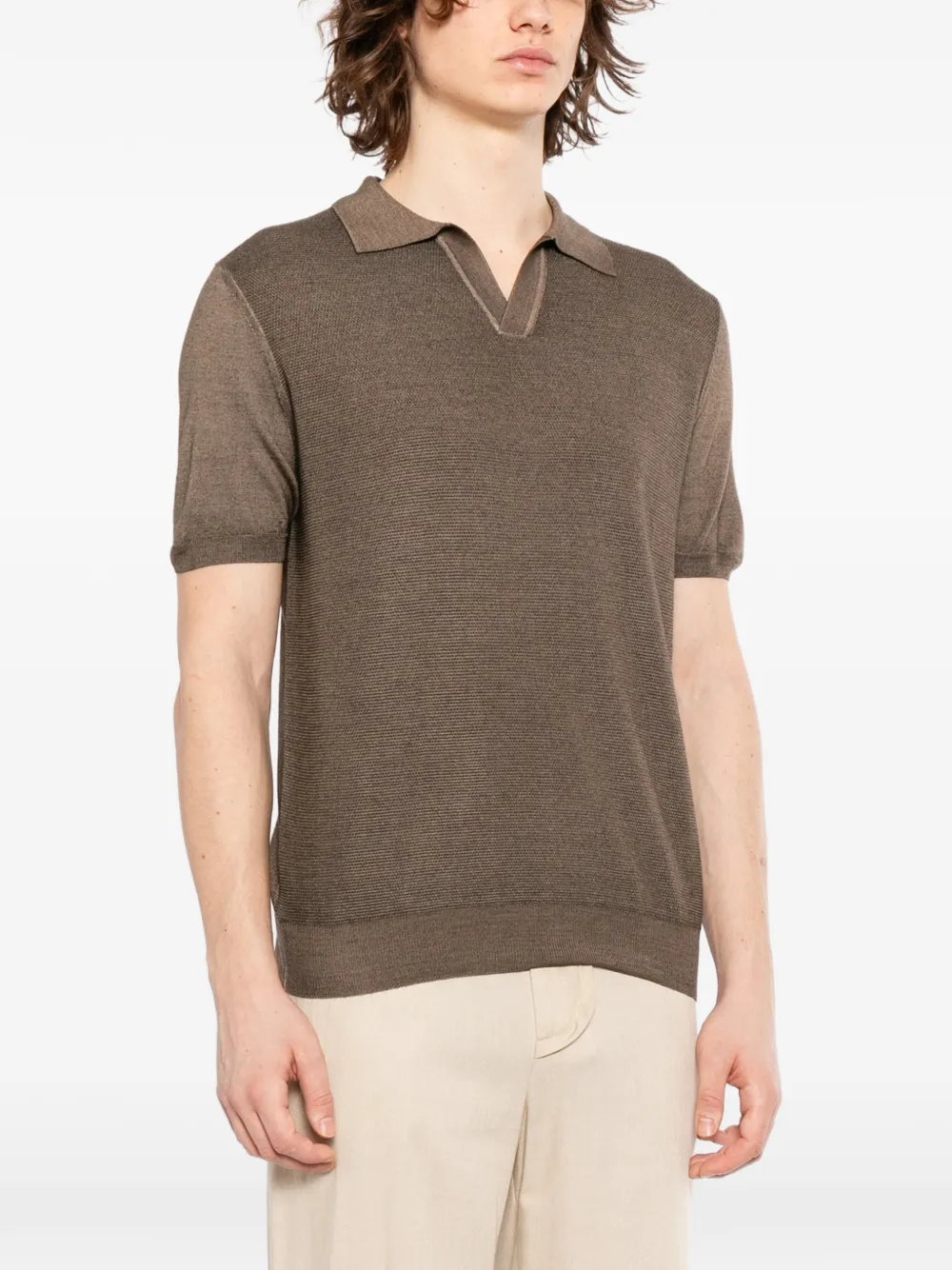 Canali Gebreide top Bruin