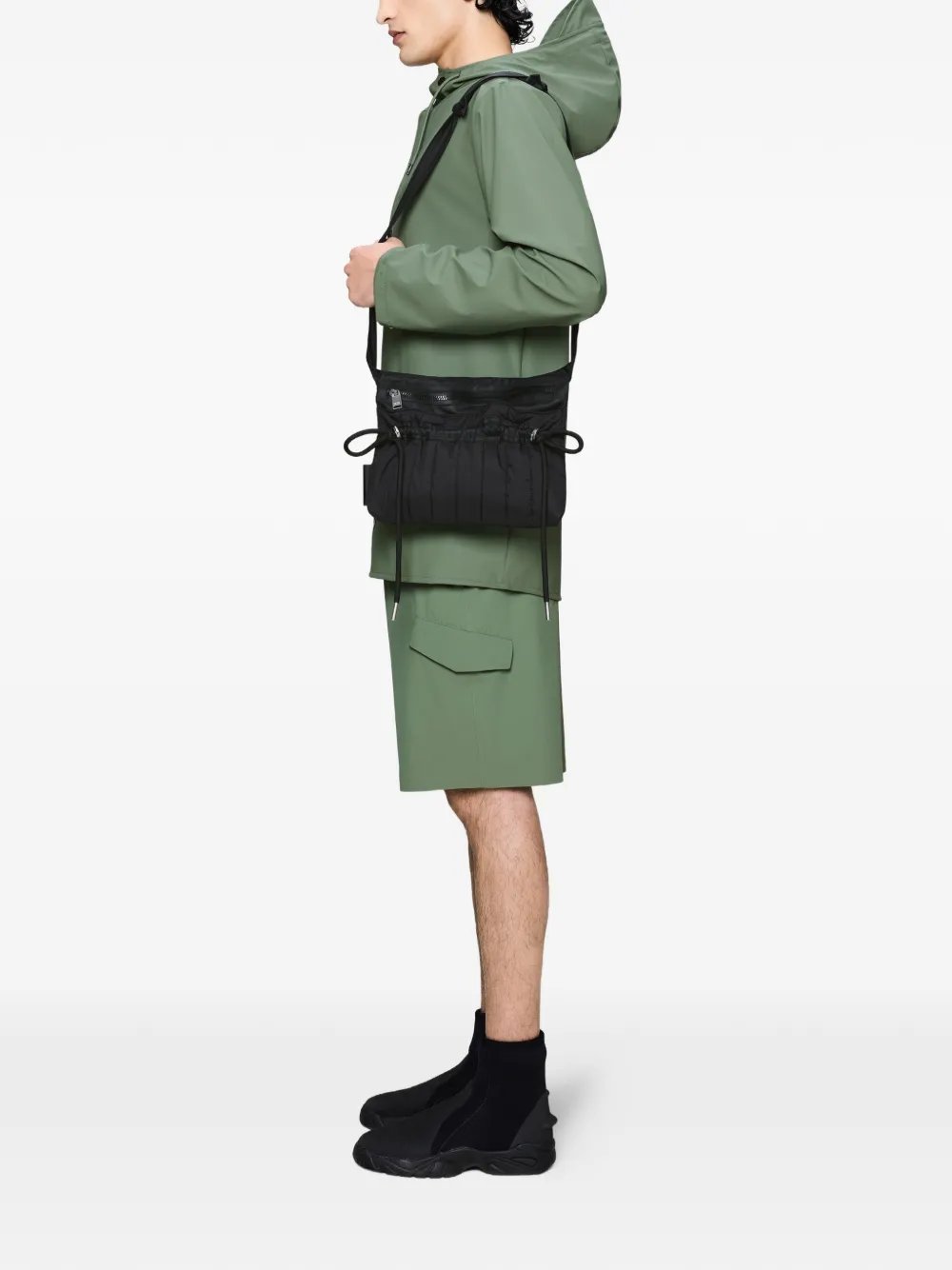  Rains Quilted Shoulder Bag - Black 
