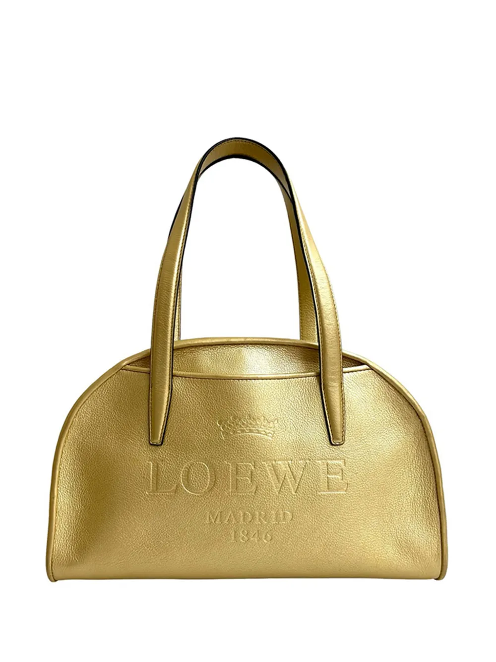 Loewe Pre-Owned 2010-2026 Metallic Leather Heritage Dome Bowling Bag shoulder bag - Oro