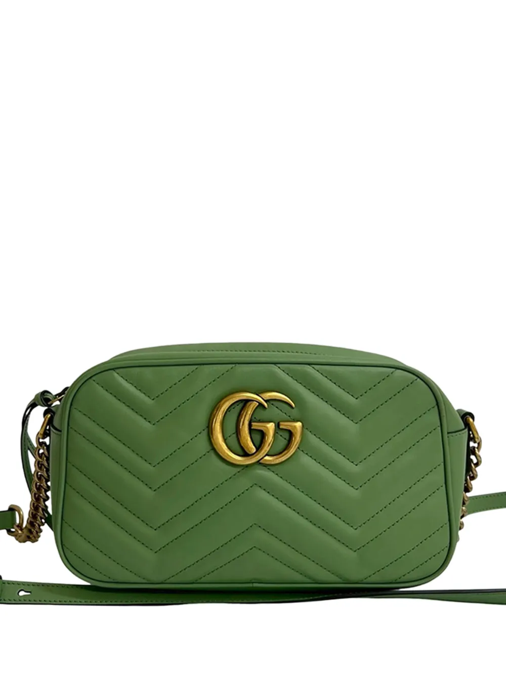 Gucci Pre-Owned 2016-2025 Small GG Marmont Matelasse Leather crossbody bag - Verde