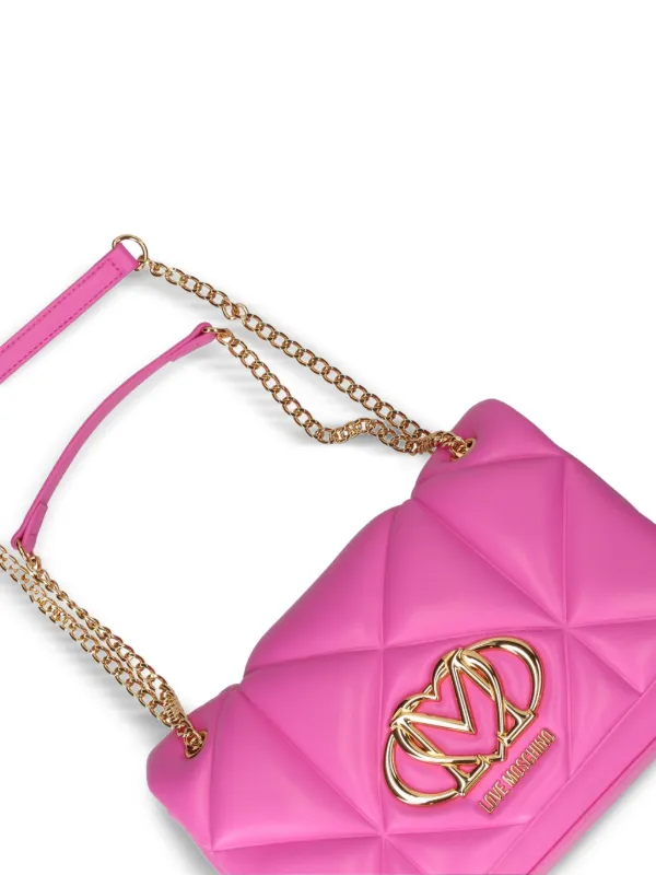 LOVE MOSCHINO キルティングショルダーバッグ Love Moschino キルティング ショルダーバッグ | ブラック | FARFETCH JP