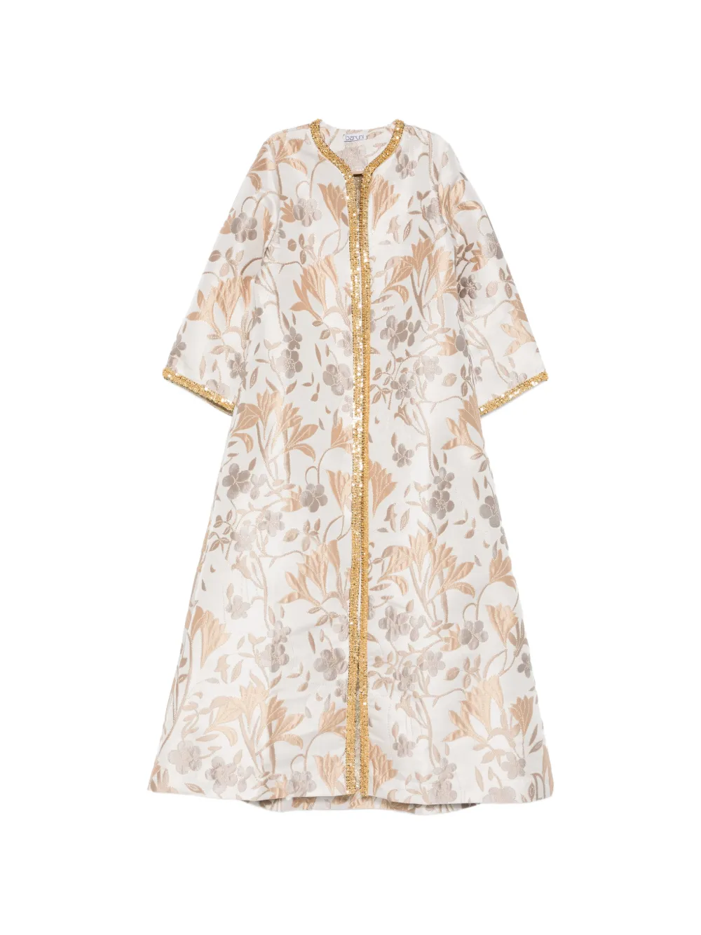 Baruni Aziza floral-jacquard maxi dress - Bianco