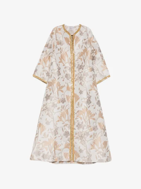 Baruni Aziza floral-jacquard maxi dress