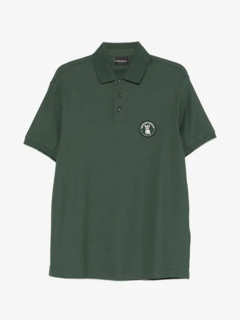 Emporio Armani logo-patch shirt-sleeve polo shirt