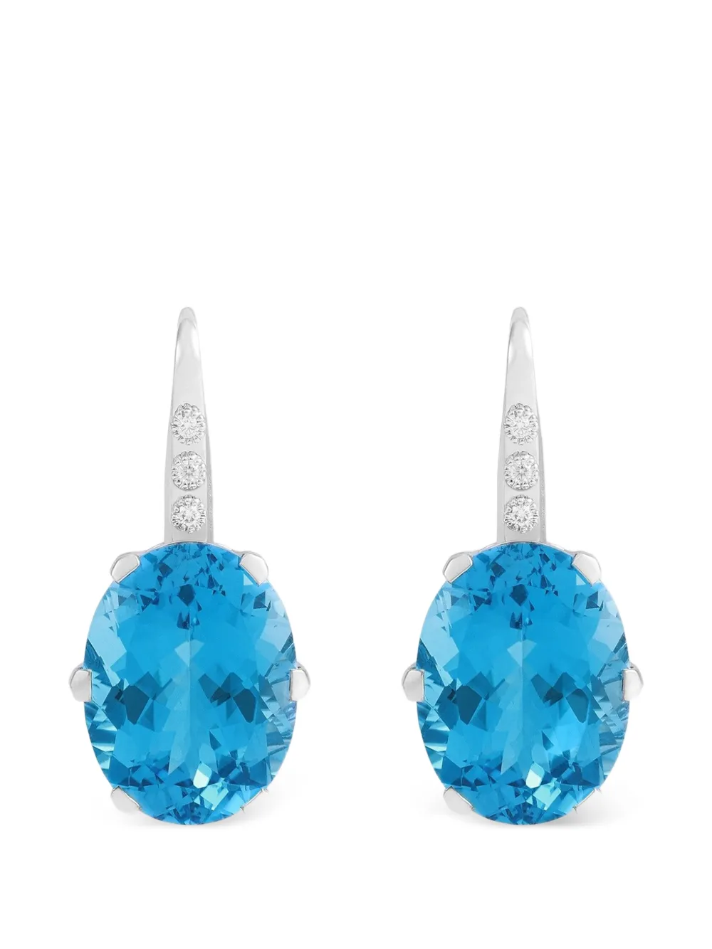 Dolce & Gabbana Anna earrings in 18K white gold with topazes and diamonds - Silver
