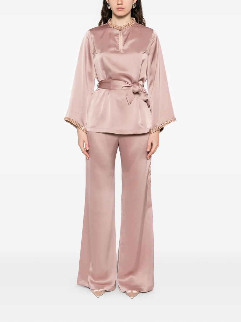  Baruni Samar Embellished Trousers Suit - Neutrals 