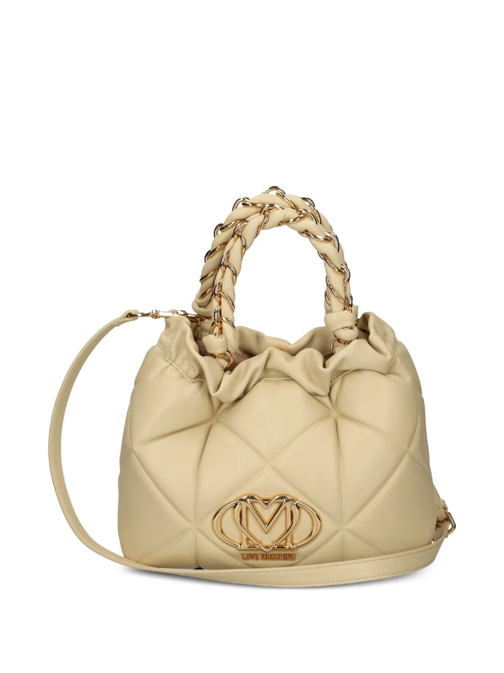 Love Moschino Gewatteerde bucket-tas Beige
