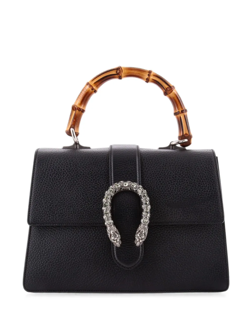 Gucci Pre-Owned Borsa a tracolla Dionysus media in pelle con manico in bambù - Nero