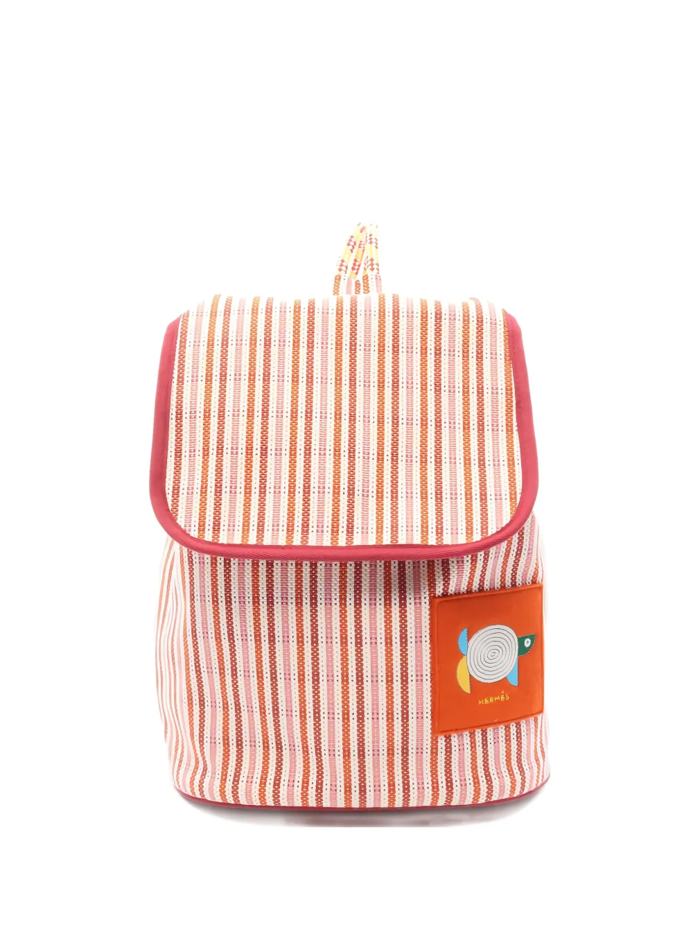Hermès Pre-Owned 2010s Animo Natte striped-pattern backpack - Toni neutri