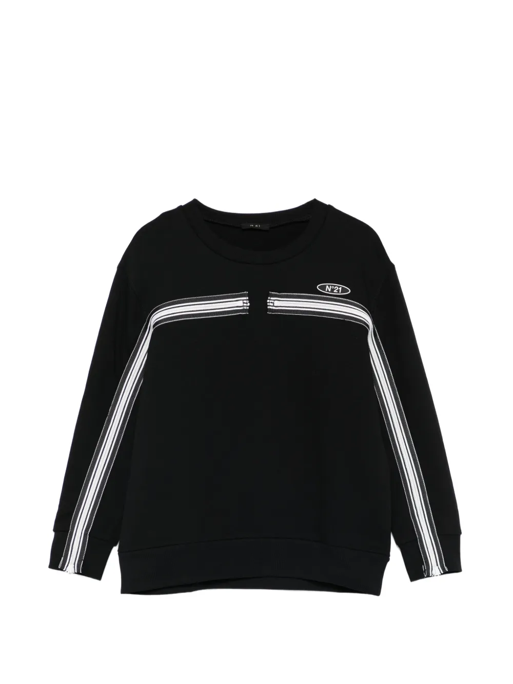 Nº21 Kids zip-detail sweatshirt - Nero