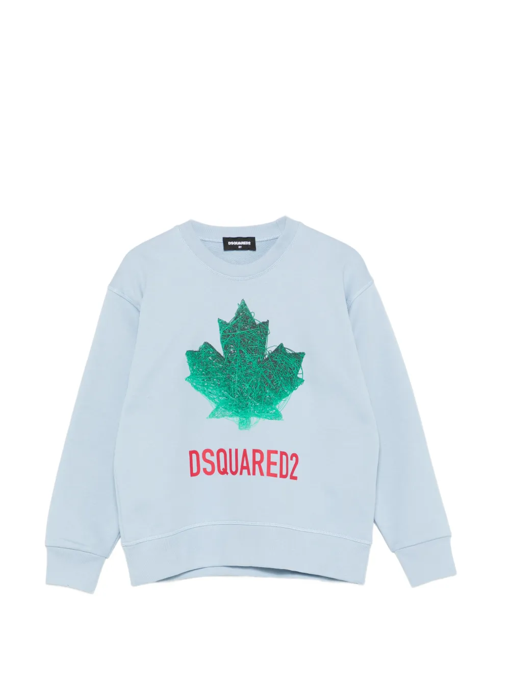 DSQUARED2 KIDS leaf-print sweatshirt - Blu