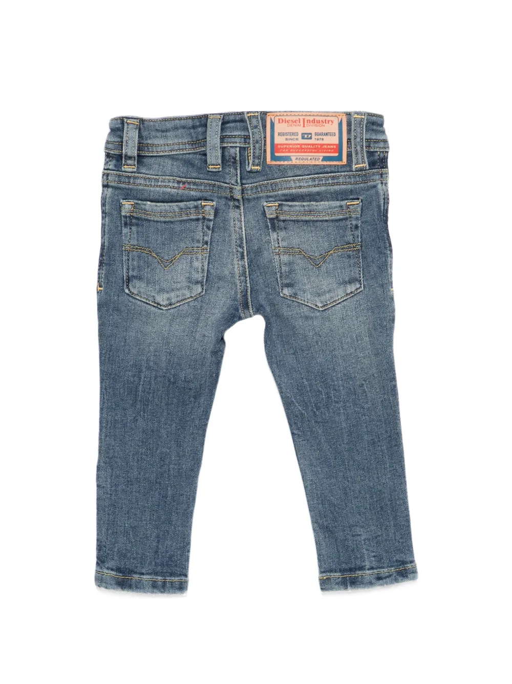 Diesel Kids D-Slinkie-B gerafelde spijkerbroek Blauw