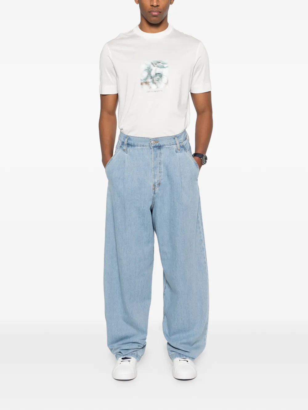 Emporio Armani T-shirt met ronde hals Wit