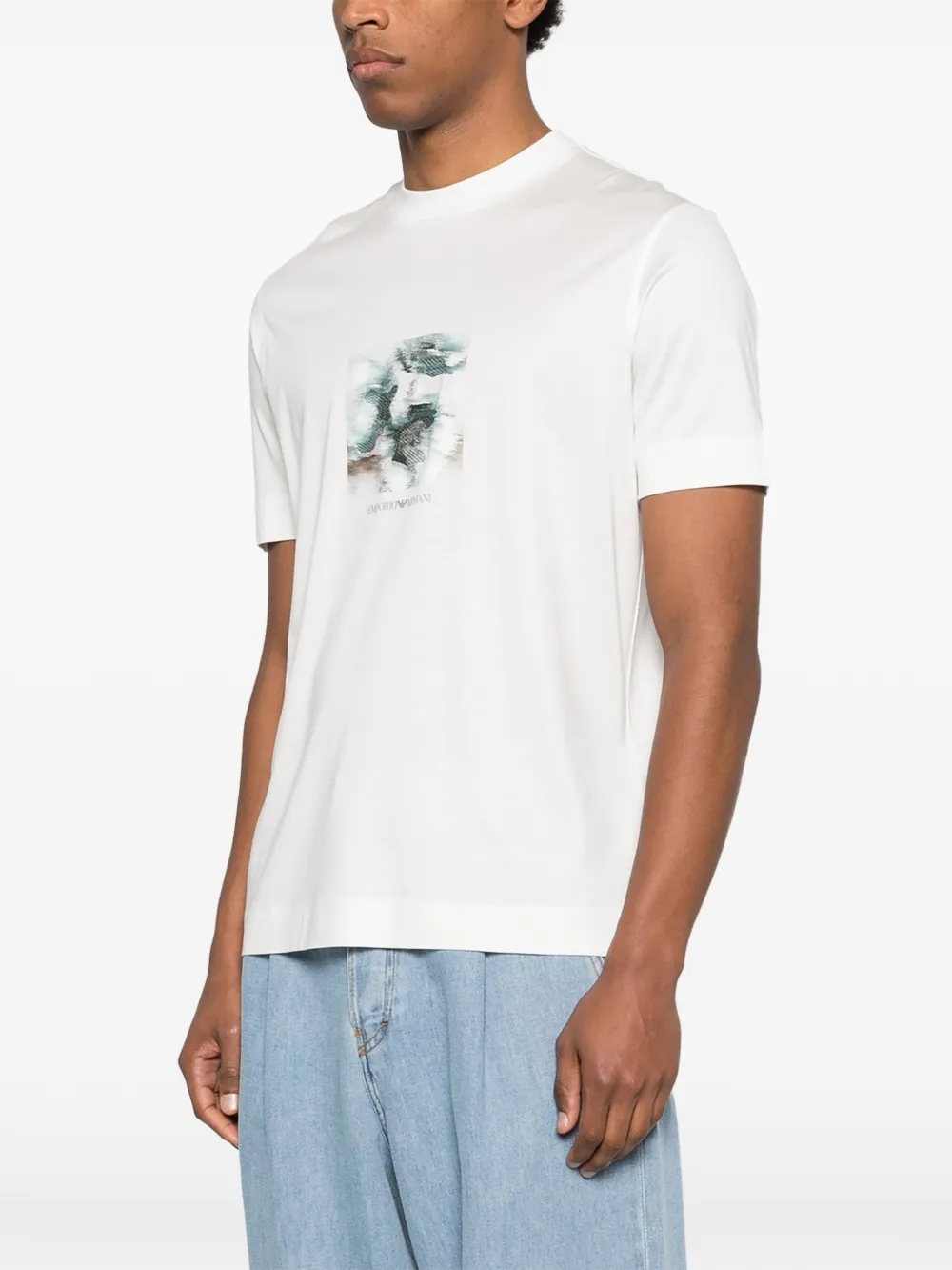 Emporio Armani T-shirt met ronde hals Wit