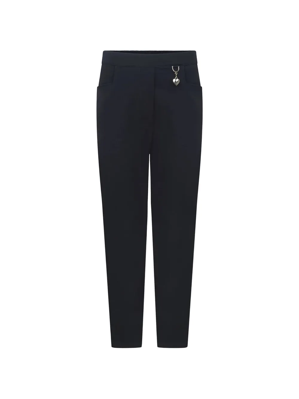 Zeco Schoolwear kids heart-embellishment trousers - Blu