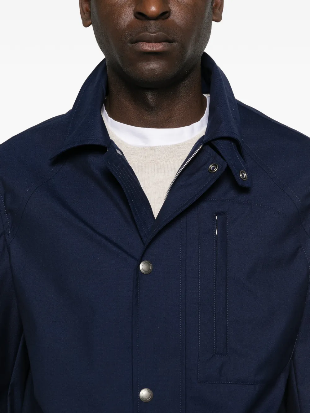 Brunello Cucinelli Jack met klepzak Blauw