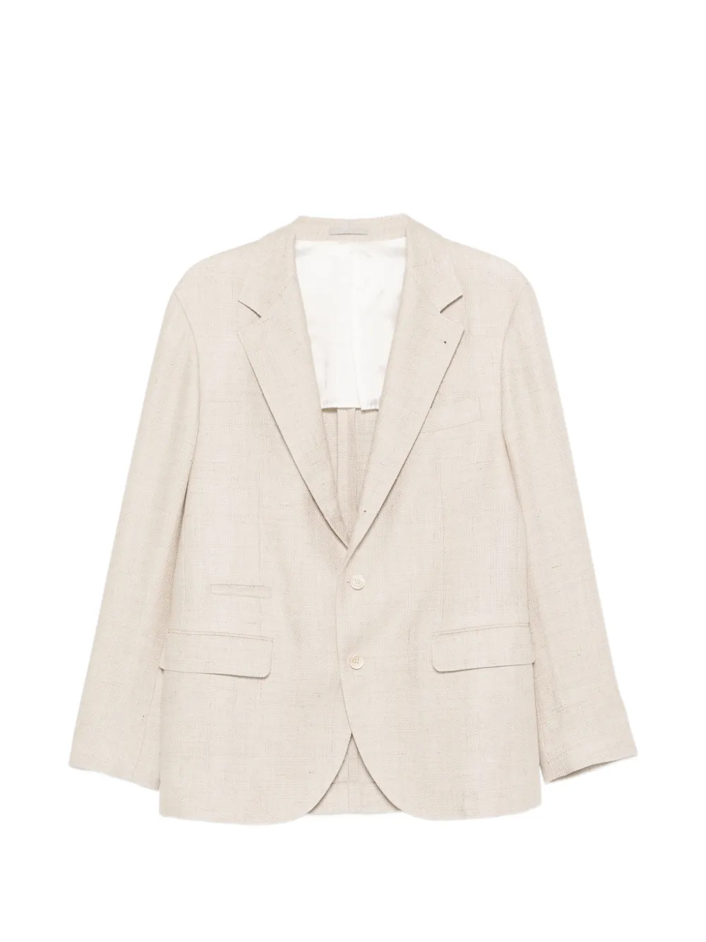 Brunello Cucinelli buttoned flap-pocket blazer - Toni neutri