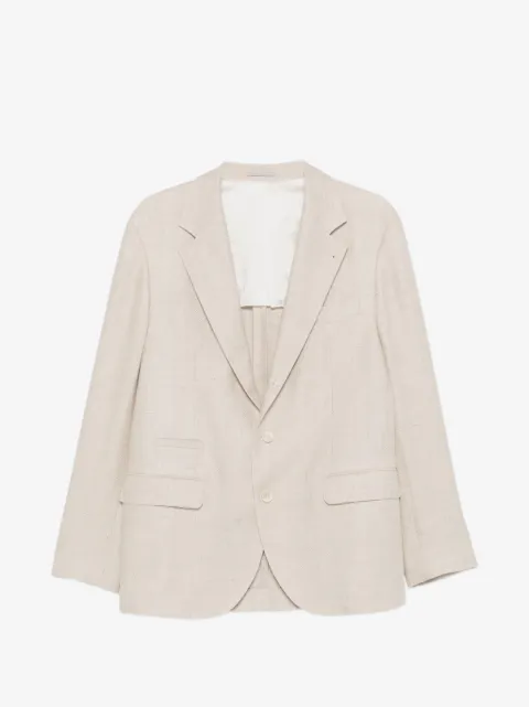 Brunello Cucinelli buttoned flap-pocket blazer