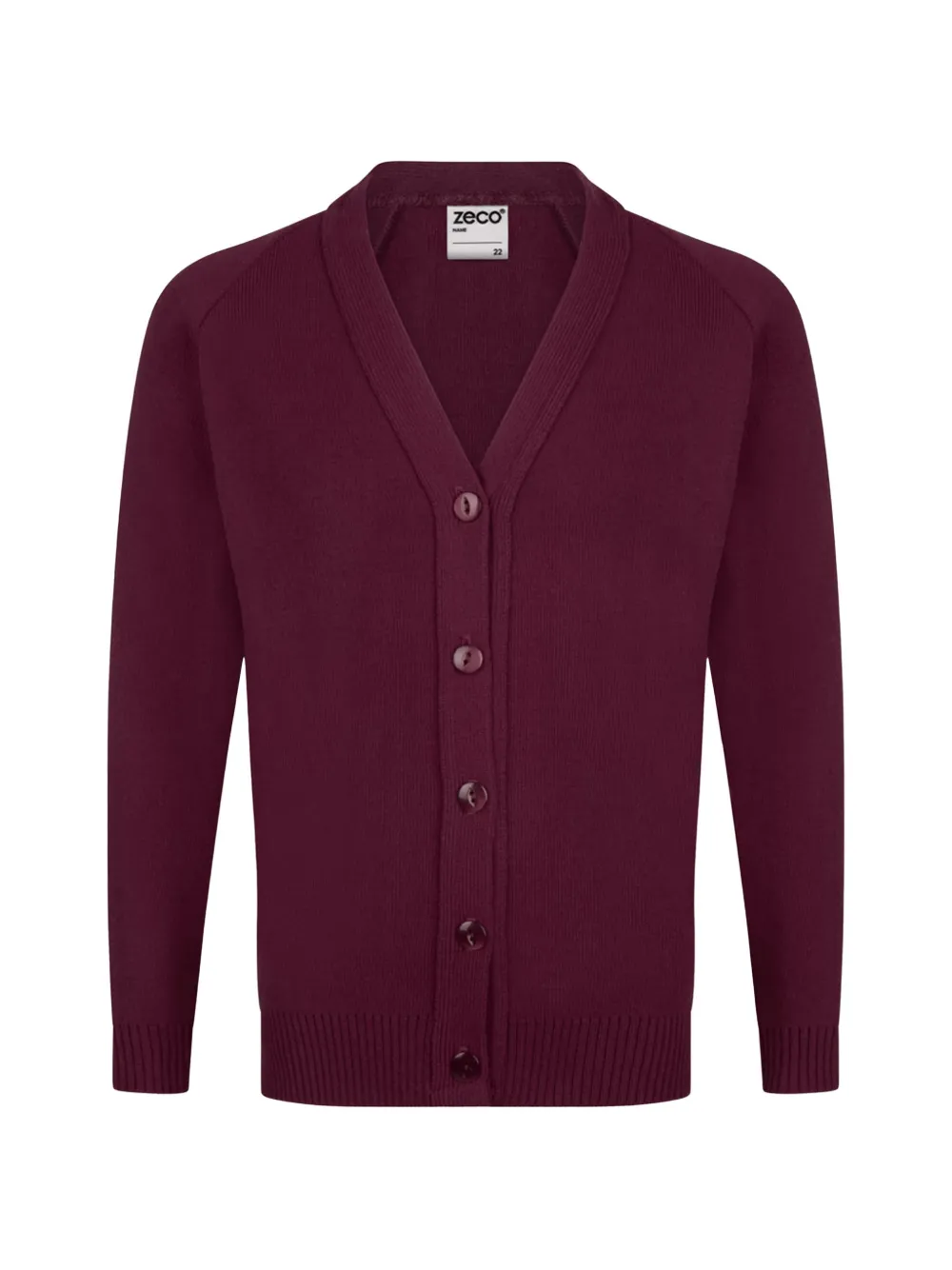 Zeco Schoolwear kids V-neck buttoned cardigan - Marrone