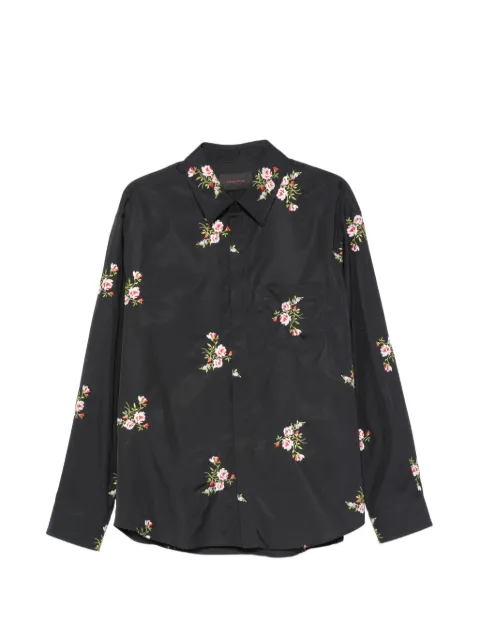 Simone Rocha floral-embroidered concealed-button shirt