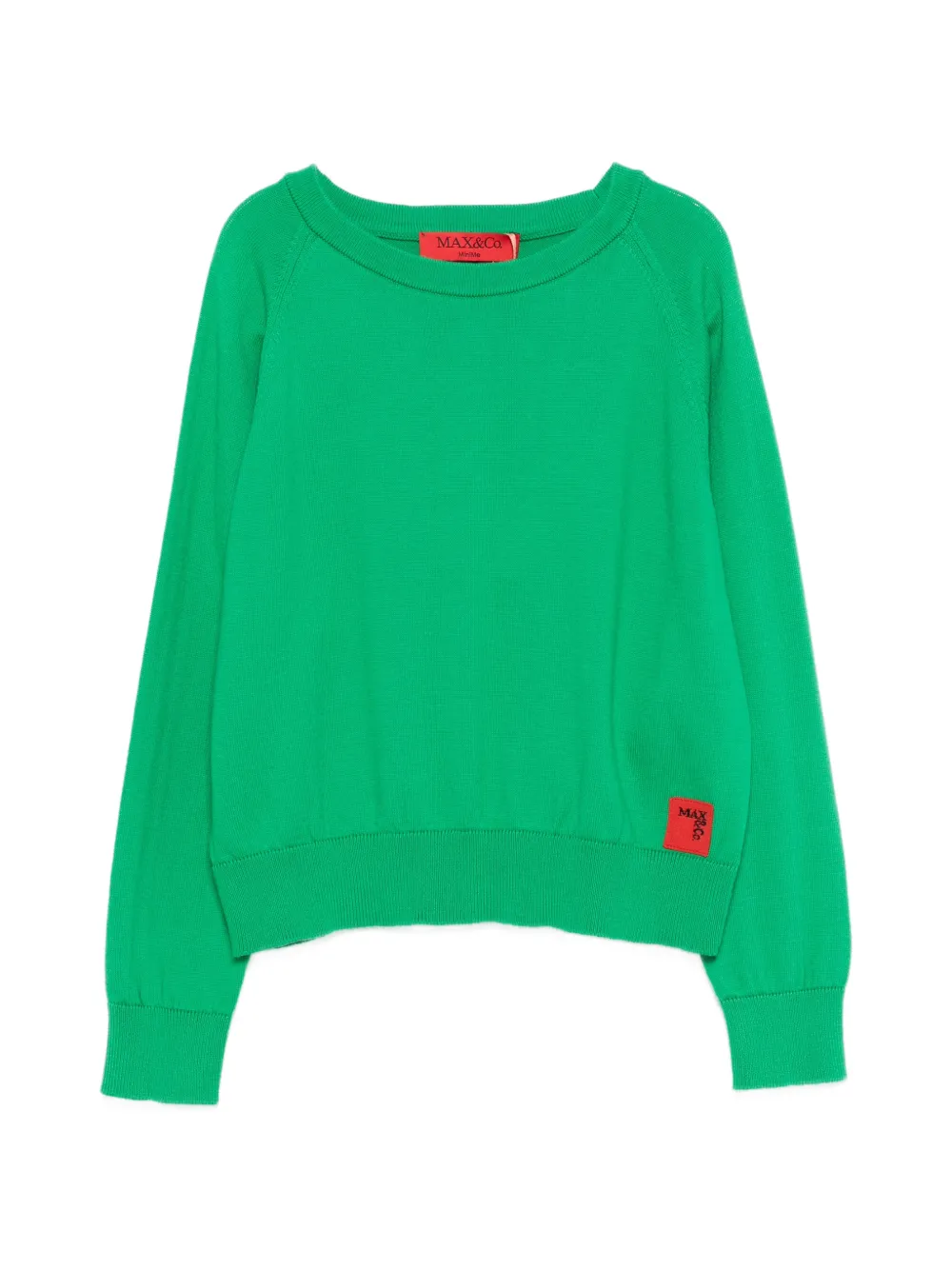 MAX&Co. Kids round-neck knitted sweater - Green