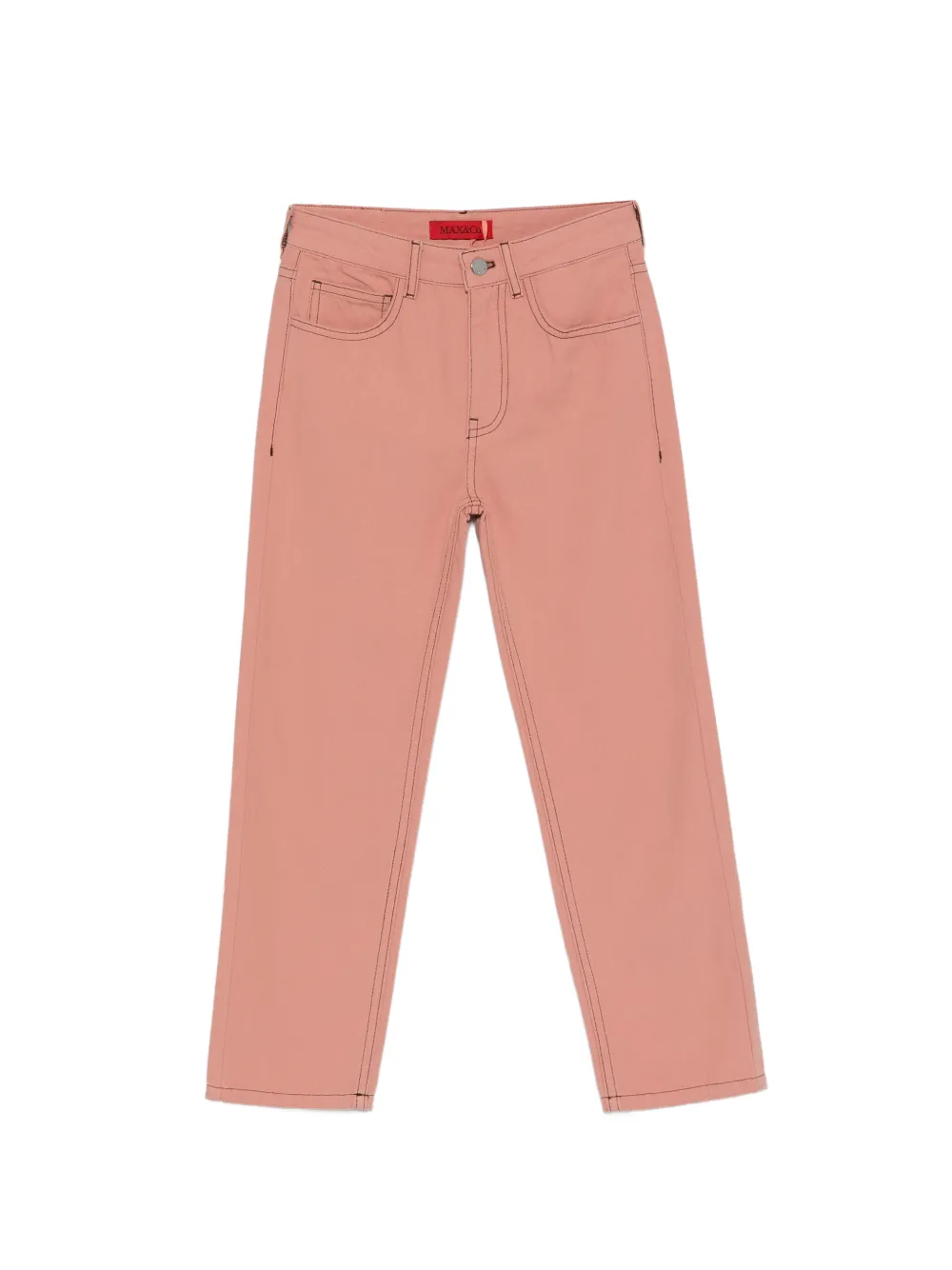 MAX&Co. Kids topstitch-detail denim jeans - Rosa