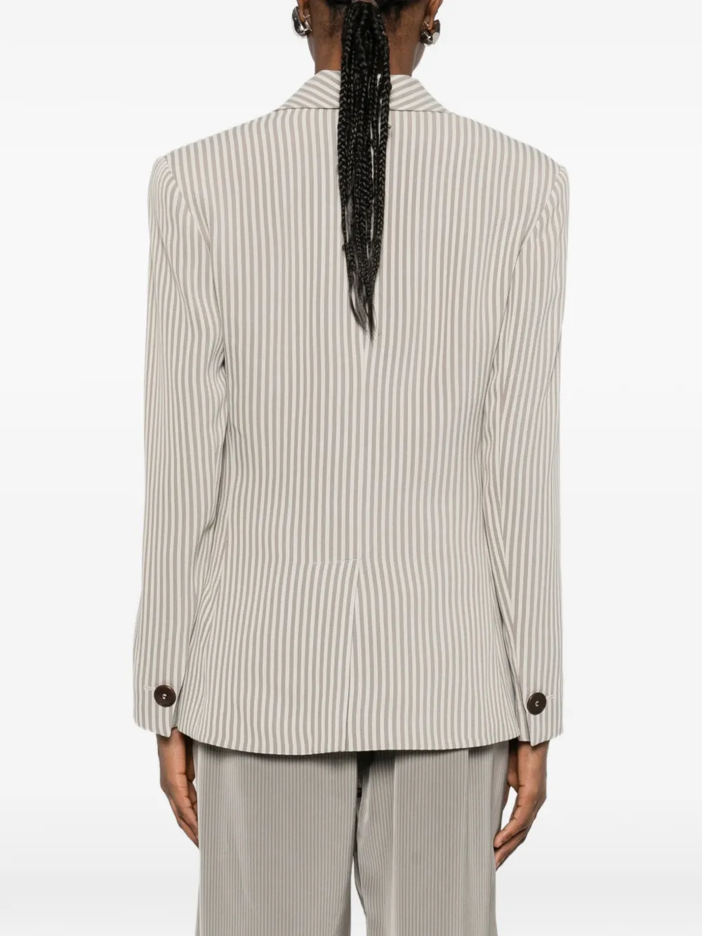 Emporio Armani Gestreepte blazer Beige