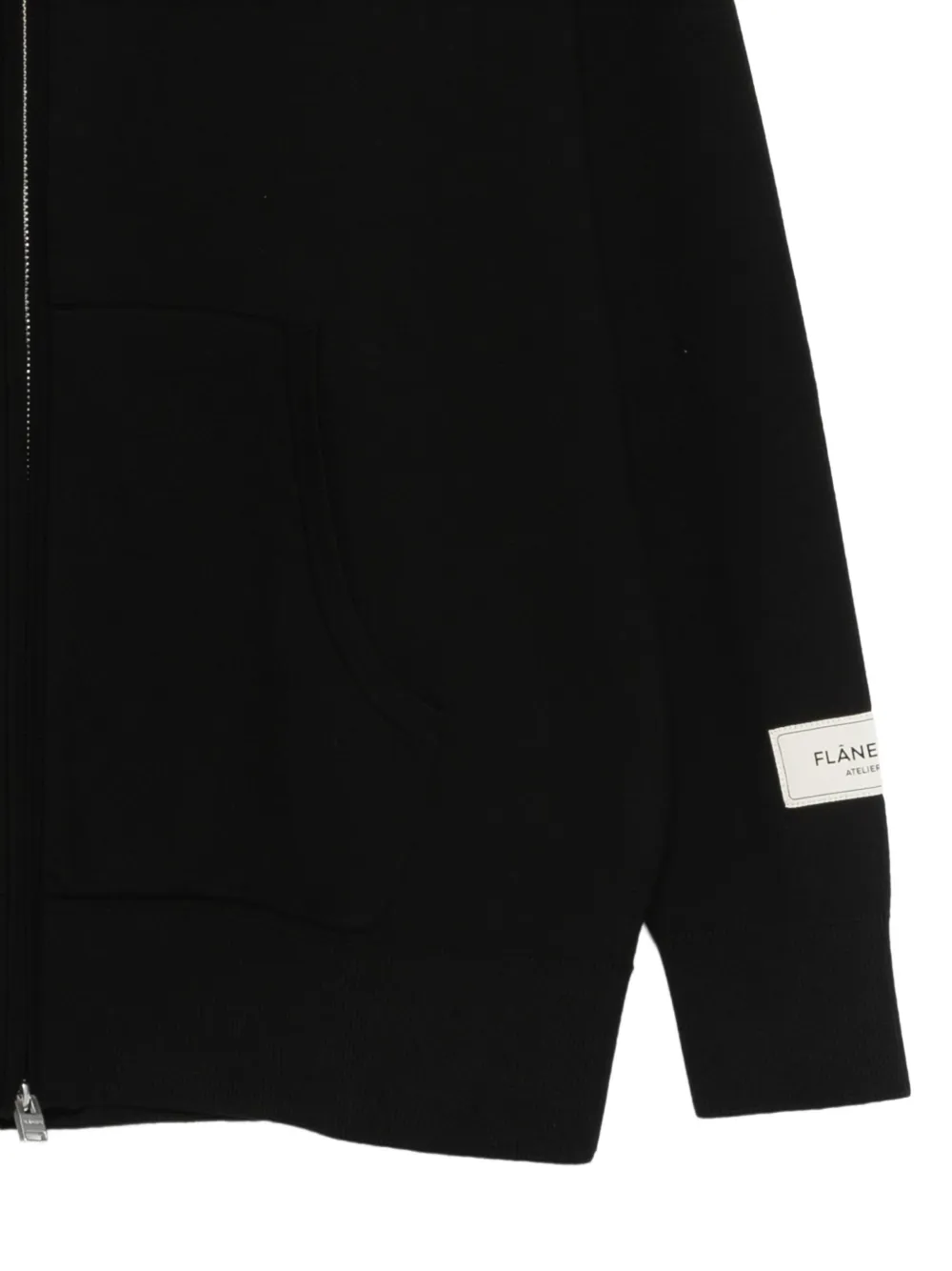 FLÂNEUR Hoodie met rits Zwart
