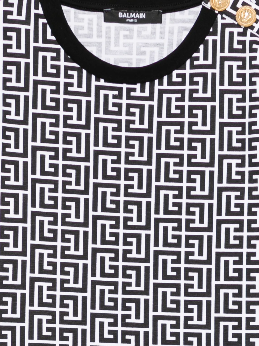 Balmain Kids T-shirt met knoop en print Wit